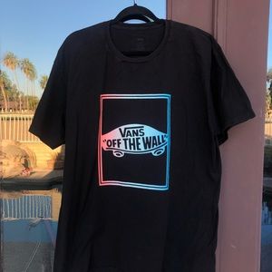 Vans Black "OFF THE WALL" Skateboard Logo Tee XL